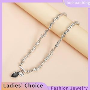 [COD] liuchuanbing Jewellery 1 2Pcs Thời Trang Thanh Lịch Kim Loại Mặt Dây Chuyền Vòng Cổ Không Thường Xuyên Dây Chuyền Vòng Đeo Tay Cắt Kim Loại Long Lanh Mặt Dây Chuyền Sáng Tạo Trang Sức Bộ