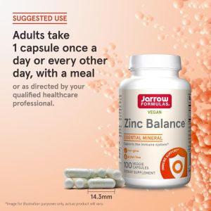 Viên Kẽm Zinc Balance Jarrow Giảm Mụn Tăng Đề Kháng Điều Hoà Tiết Tố Bổ Sung Đồng (100 viên) - làm tăng khả năng tổng hợp canxi trong xương giúp xương chắc khỏe. Ngoài ra kẽm cũng nhiều chức năng như điều hòa nội tiết tố