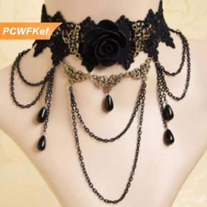 【PCWFKef】 shiqinbaihuo 1 Chiếc Vòng Cổ Choker Cổ Điển Dây Chuyền Trang Sức Gothic Mặt Dây Chuyền Vòng Cổ Giả