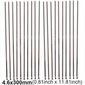 200Pcs Heavy Duty Self-Locking Cable Ties Metal Zip Tie Metal Exhaust Wrap Ties Multifunctional Stainless Steel Cable Ties