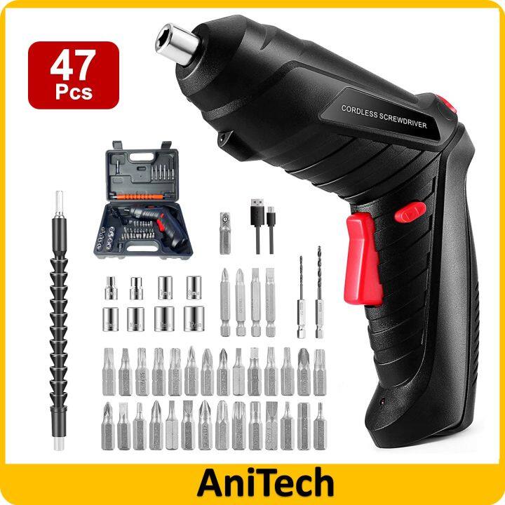 TUOYE Cordless Electric Screwdriver Drill 3.6V Rechargeable Cordless ...