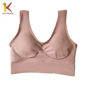 1K Sport Bra Wanita Vneck Tanpa Kawat Bralette P344 Pakaian Dalam Wanita Olahraga Gym Fitness Senam Zumba BH Cewek Polos