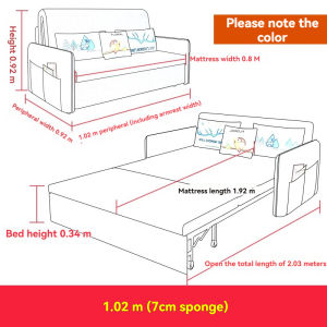 [PRE-ORDER] Foldable sofa bed dual-purpose multifunctional living room small apartment detachable and washable 1.5m double Nordic Fabric Sofa