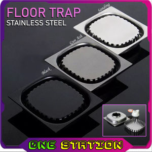 10x10cm 304 Stainless Steel Bathroom Floor Drain Trap Filter Anti-Odor Deodorant Floor Drain Cover Perangkap Lantai 排水盖