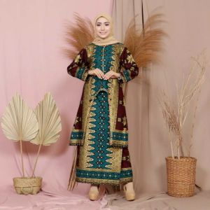 (BISA COD)SETELAN ATASAN DAN ROK MALIKA MOTIF SONGKET PRINTING BUKAN TENUN YA CEWEK SAJA DAPET BAJU TUNIK DAN ROK SPAN BATIK JUPRI ( ADA COUPLE DAN SERAGAM DI FOTO PRODUK LAINNYA YA) GALLERYKEBAYA RUMAH SONGKET BANDUNG GAUNHIJABSALE