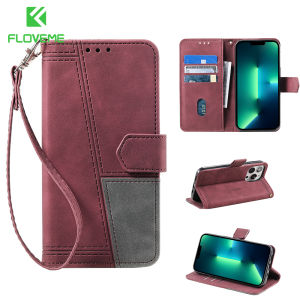 FLOVEME Flip Wallet Leather Phone Case For VIVO X60 Pro V21 Y72 Y21 Y33S Y20 Luxury Magnetic Card Slots With Lanyard Shock Cover