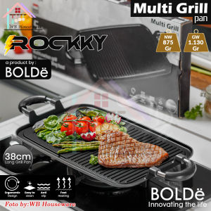 BOLDE ROCKKY BBQ grill pan anti lengket 38 cm / panggangan segi multi guna