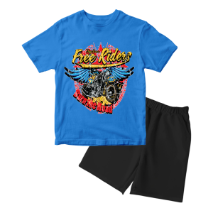 Baju Kaos Setelan Anak Laki Laki Karakter Motor Cowok Distro Keren Usia 1 - 10 Tahun - DTF