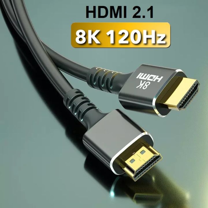 8K HDMI 2.1 Cable Gold Plated Ultra High Speed 48Gbps 3D HDR Dolby