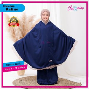 Mukena Anak Perempuan 2 Fungsi Raline Resleting Dagu Umur 10 Tahun