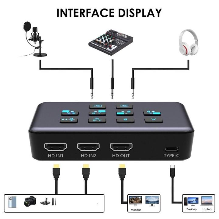 Video 3 Input Low Latency USB3.0 Video Capture Supports Two Input for PC for Gaming ...