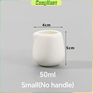 C.N Kitchen Ceramic Mini Coffee Milk Kettle Milk Jug Small Milk Cup 50ml 100ml 240ml Sauce Bowl 1Pc