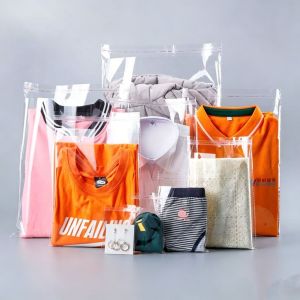 100pcs Clear Plastic Self Adhesive Bag Self Sealing Clothes Packing Resealable T-Shirt Packaging Bag COD