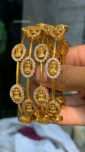 Lakshmi bangles with AD stones