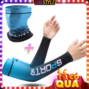 Bộ 2 Món Găng Tay Khăn Khẩu Trang Chống Nắng Sport - 100style