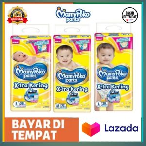 Mados Berkah Store Mamy PokoPants X-tra Kering MamyPoko Standar Size S38M32L28 Popok bayi 1xPakai