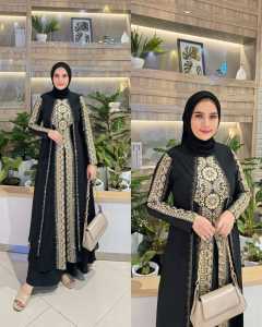 ZIFA FASHION // COD // IRISH DRESS ABAYA // ARABIAN HITAM PAYET TABUR SWAROVSKI MEWAH // BAJU ARAB BORDIR ELEGAN // GAMIS HAJI // GAMIS UMROH // MURAH BAGUS BERKWALITAS // *RS