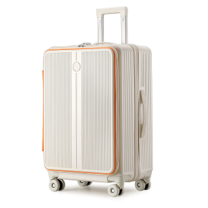 Expandable Travel Luggage 20/22/24/26 Inch Front Opening Silent Wheels Aluminum Handle Charging Port travel bag Suitcase Bagasi Koper 旅行箱