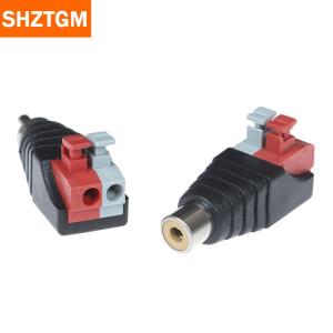 [COD] SHZTGM สายลำโพง A/V เพื่อ Audio MALE Famale RCA Connector กดขั้วปลั๊ก