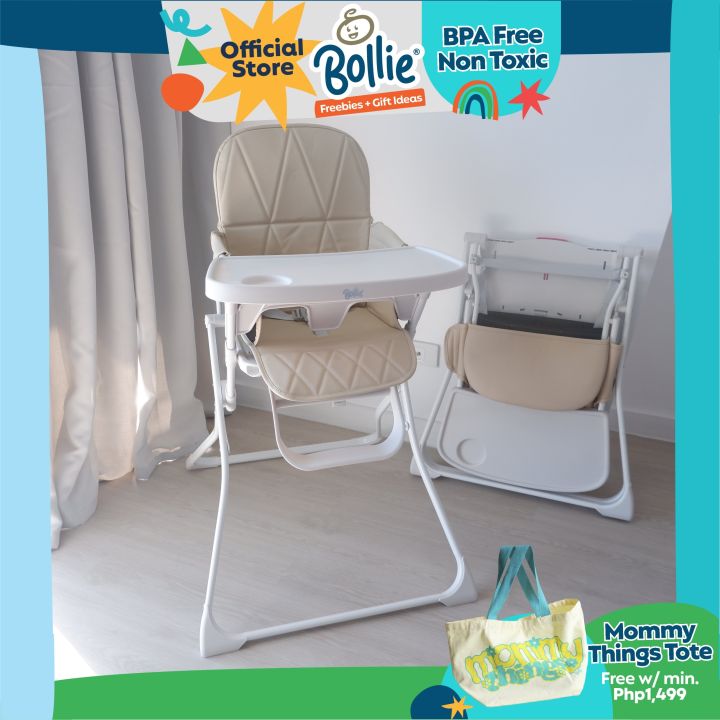 Bollie Baby Meebo Pop-up Folding Highchair Cream Highchair For