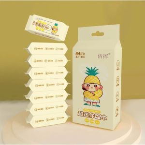 Khăn Giấy Ướt Mini Bỏ Túi Siêu Mềm Mịn – Combo 2 túi (8 Gói Nhỏ/Túi) – Không Cồn Không Mùi An Toàn