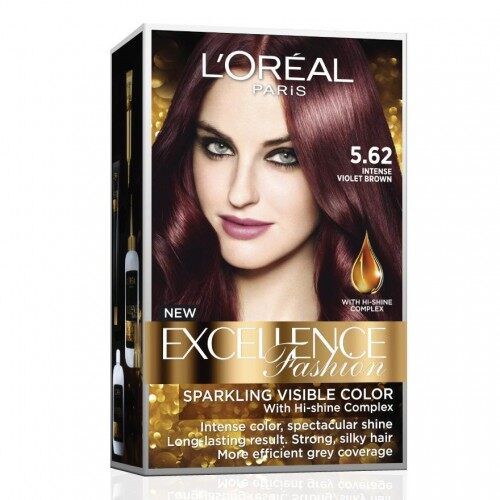 LOREAL Paris Excellence Fashion Hair Color 5.62 Intense Violet Brown ...