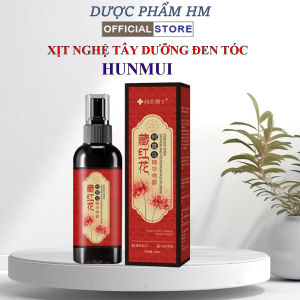 Xịt Dưỡng Tóc Đen Nghệ Tây HUNMUI - Giúp Phục Hồi Tóc Hư Tổn Cải Thiện Bạc Tóc Cho Mái Tóc Đen Suôn Mượt Hunmui