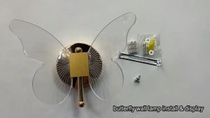 BHQ Butterfly Wall Lamp Modern LED Indoor Sconce Acrylic Metal Bedroom Living Room 3 Color Light Decor