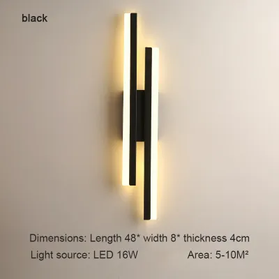 Simple wall lamp Nordic living room sofa background wall lamp led strip atmosphere lamp bedroom bedside lamp