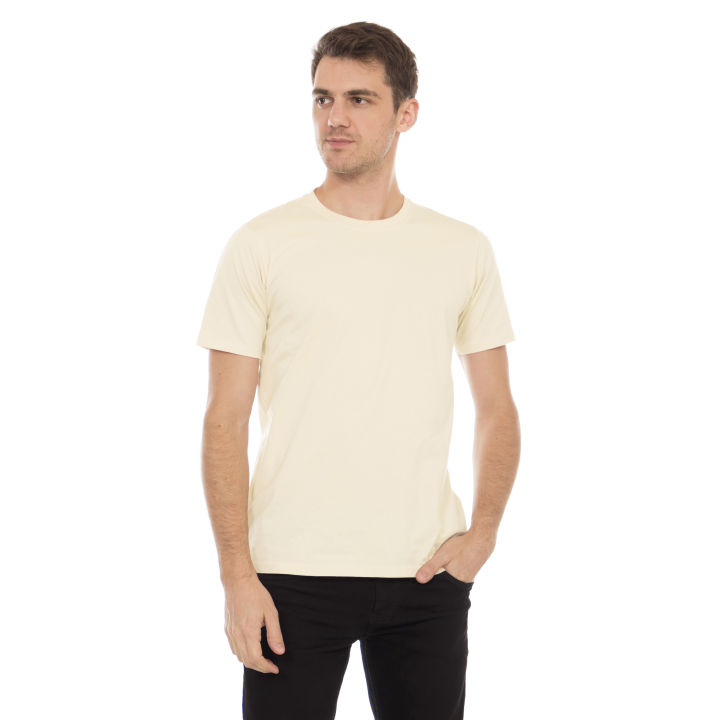 Kaos%20Polos%20Pria%20Oneck%20Lengan%20Pendek%20Bahan%20Katun%20Combed%2030s%20Warna%20Cream%20-%20Image%208