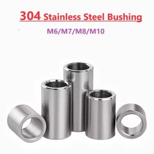 5/10Pcs- 304 Stainless Steel Bushing Washer Gasket Unthreaded Round Hollow Standoff Spacer Sleeve M6 M7 M8 M9 M10 OD Wear Resistant And Corrosion-Resistant