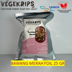 Keripik Bawang Merah 25 Gr Aluminium Foil VEGEKRIPS