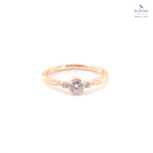 Xuping Cincin Minimalis Emas Permata Bulat GG4 0121240647