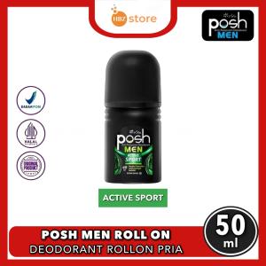 Posh Men Deodorant Roll On Anti Perspirant 50ml - Active Sport