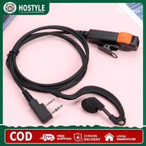 【Free Shipping】 PU Wired Walkie Talkie Headset K-Plug Walkie Talkie Headset Earphones Dual PTT G Type with Microphone for Kenwood Baofeng 888S TYT