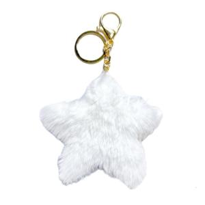 Plush Star Keychain Blue Plush Soft Touch Key Holder Key Chain Pendant For Easy Identification And Multi Purpose Use