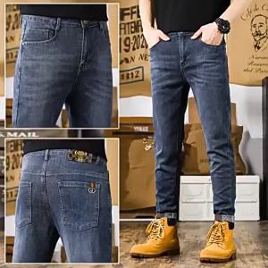 2025 New Spring and Autumn Luxury Stretch Jeans Slim Fit Small Leg Trendy Mens Pants Hot-Selling Popular Mens Apparel
