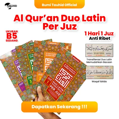 Al Quran Per Juz Duo Latin ukuran B5 lengkap isi 30 jilid Al quran latin dan Tajwid warna