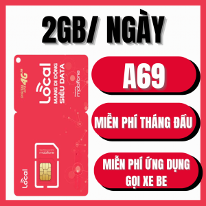 (Miễn Phí Tháng Đầu) SIM 4G Mobifone A69 Data 4G 2GB/ngày Thoải Mái Lướt Mạng Sử Dụng Toàn Quốc | FREESHIP - CHƯA KÍCH HOẠT.