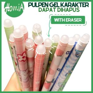 Pulpen Gel Karakter Dapat Dihapus 0.5mm Erasable Pen Ballpoint Perlengkapan Menulis Pena Alat Tulis Sekolah Anak Bolpen Ajaib Unik Lucu - HOMIA