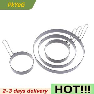 PkYeG 9 10 15 20cm Pancake Ring Mold Metal Fried Egg Shaper Non Stick Egg Cooking Ring