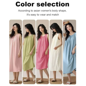 [Whoever Wears It Will Look Good] A Dress With Built-In Breast Pads Plain Maternity Breastfeeding Dress M-2XL