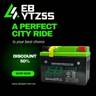 EB FB THAILAND MHETZ5S YTZ5S YTZ5 Motorcycle Battery Premium Lasting EX5 LC135 V2 - V8 SRL115 Y15 Y15ZR EGO-LC EGO -S