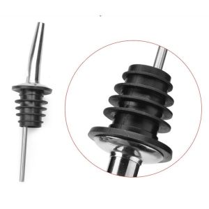 3pcs Stainless Steel Stopper Bottle Wine Olive Oil Pourer Dispenser Spout Bottle Bartender Bar Tool