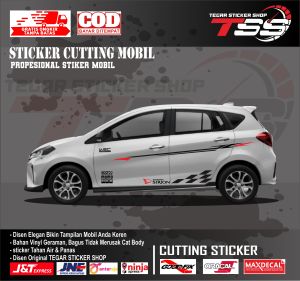 sticker mobil daihatsu sirion sticker lis mobil daihatsu sirion sticker mobil sticker motif variasi body mobil