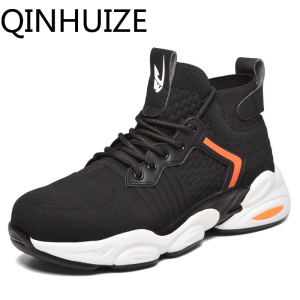 QINHUIZE New type of safety shoes construction site anti-smashing and anti-piercing safety protection steel-toed shoes light work safety boots men