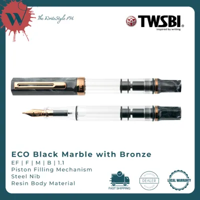 TWSBI ECO Black Marble with Bronze Fountain Pen