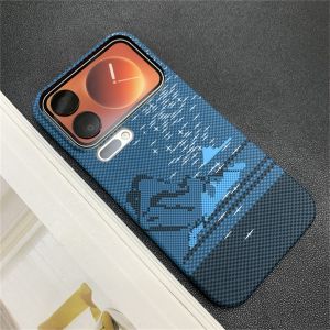 Built-in Magnetic for Mi 17 Ultra Carbon Fiber Kevlar Texture for Magsafe Phone Case For Xiaomi 17 Pro Max Slim Cover 