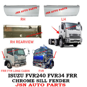 J127S04 CHROME TOP SILL FENDER SET ISUZU FVR240 FVR34 FRR FTR LONG CABIN USE LORRY TRUCK AKSESORI