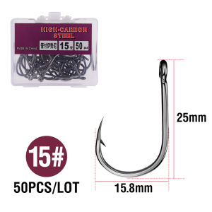 100PCS/SET Carbon Steel Fish Bait Fishing Hooks Durable Head Fishing tackle
